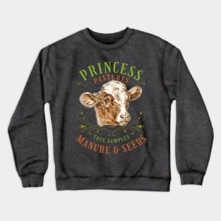 Vintage Farm Animal Cow Cute Cottagecore Aesthetic Girls Women Crewneck Sweatshirt